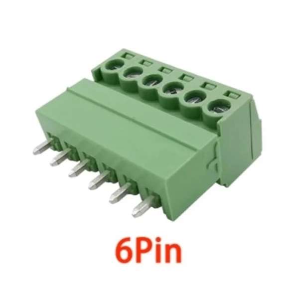 6 Pin 3.81mm Geçmeli 90C Takım Klemens ürün görseli 1