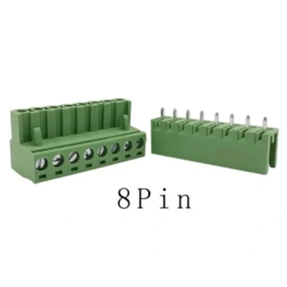 8 Pin 5.08mm Geçmeli 90C Takım Klemens ürün görseli 1