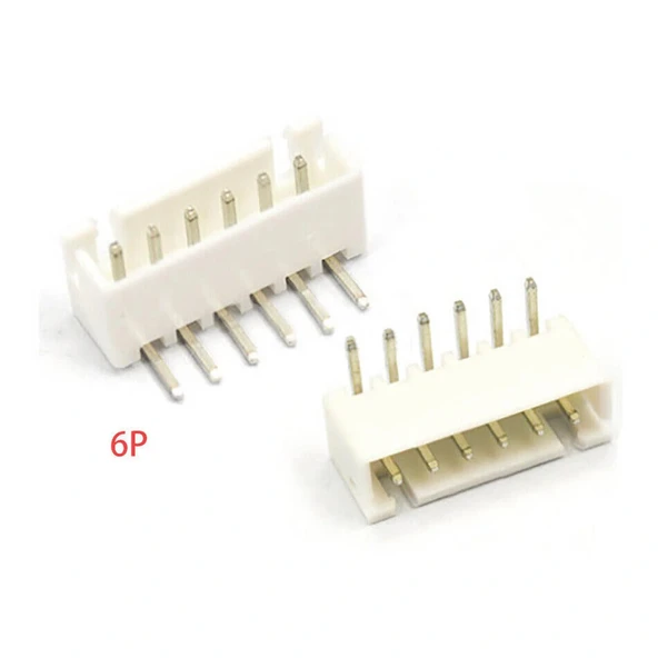 6 Pin JST-XH 2.54 Tunik Konnektör Erkek Eğik 90° ürün görseli 1