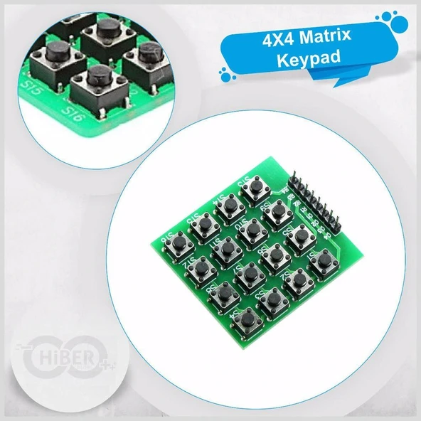 4x4 Matrix Tuş Takımı Keypad 16 Butonlu - Resim 5