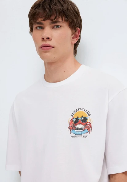 Mavi M0613386  Mavi Yengeç Baskılı Tişört Erkek T-Shirt ürün görseli 1