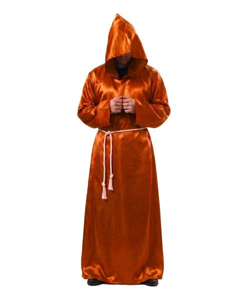 Halloween Büyücü Kostümü Yetişkin Turuncu ürün görseli 1