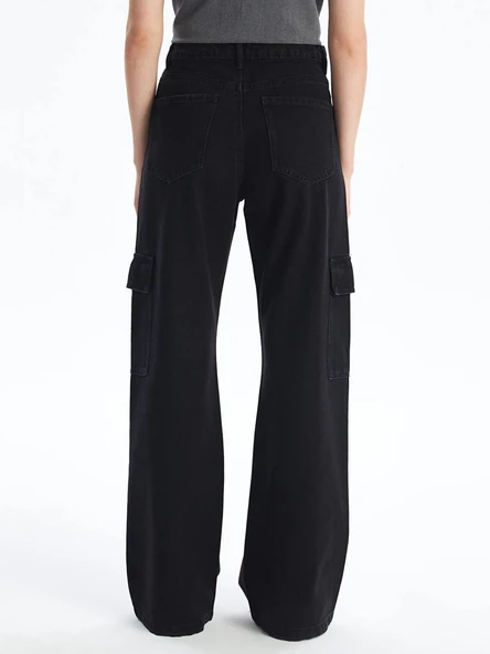CJ Kargo Cep Jeans Pantolon Siyah - Resim 3