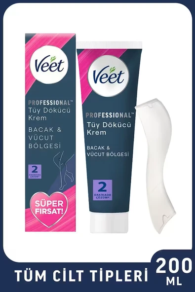 Veet Professional Bacak ve Vücut 200 ml Tüy Dökücü Krem ürün görseli 1
