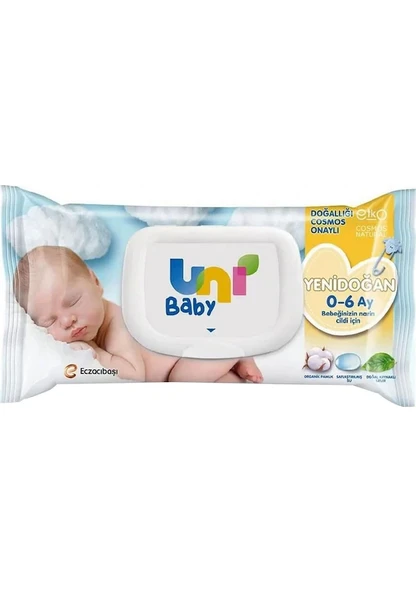 Uni Baby Yenidoğan Islak Pamuk Mendil 40'Lı ürün görseli 1
