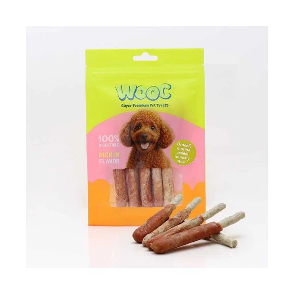 Wooc Super Premium Pet Treats Wooc Ördekli ve Morina Balıklı Munchy Köpek Ödül Çubuğu 75 Gr ürün görseli 1