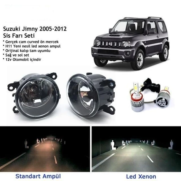 Suzuki Jimny 2005-2012 Beyaz Led Xenon Sis Farı Seti ürün görseli 1
