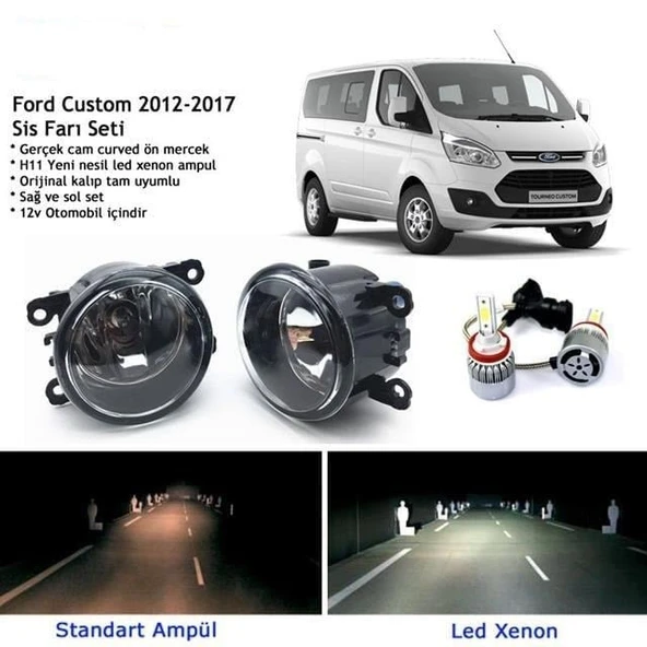 Custom 2012-2017 Beyaz Led Xenon Sis Farı Seti ürün görseli 1