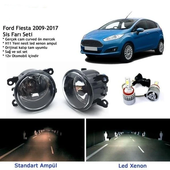 Fiesta 2009-2017 Beyaz Led Xenon Sis Farı Seti ürün görseli 1