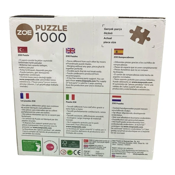 1000 Parça  Firede cafe Puzzle 9514 - Resim 2