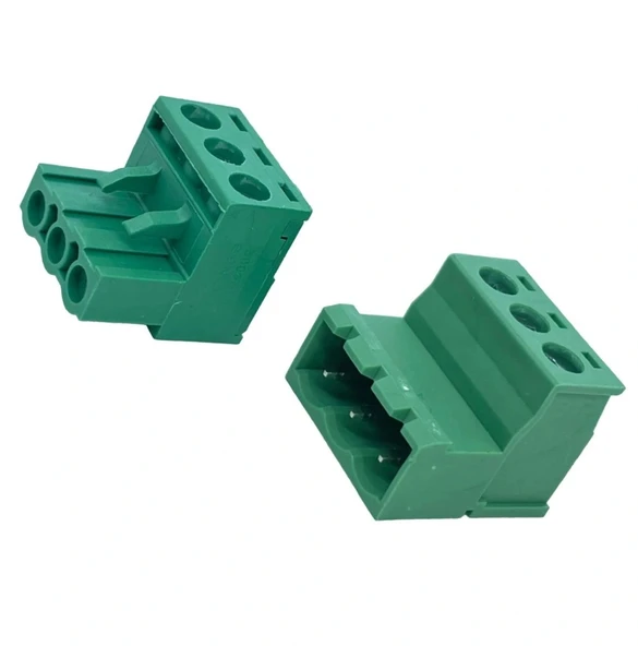 3 Pin 5.08mm Kablo Birleştirici Klemens Erkek-Dişi Set ürün görseli 1