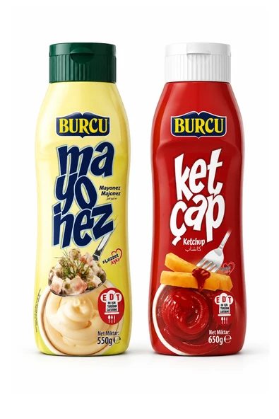 Burcu Bitirim İkili Tatlı Ketçap 650 gr + Mayonez 550 gr ürün görseli 1