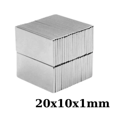 20x10x1mm Neodyum Güçlü Mıknatıs - Neodim Magnet ürün görseli 1