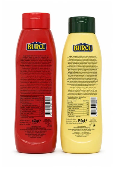 Burcu Bitirim İkili Tatlı Ketçap 650 gr + Mayonez 550 gr - Resim 2