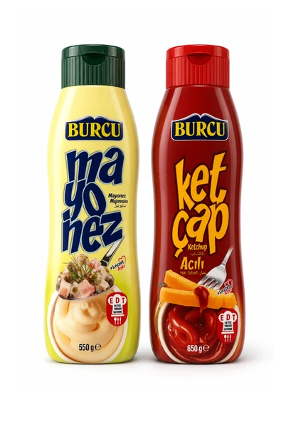 Burcu Bitirim İkili Acı Ketçap 650 gr + Mayonez 550 gr ürün görseli 1