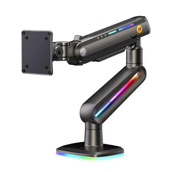 North Bayou G70 F6-Gaming, 2-20 kg Uyumlu, 27INCH-60INCH Aralığında Büyük Ekranlar Için Rgb Aydınlatmalı Profesyonel Ergonomik Oyuncu Monitör Standı ve Iş Monitör Standı ürün görseli 1
