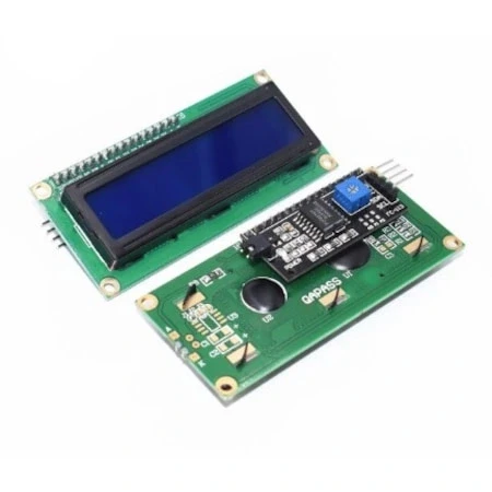 2x16 LCD - LCD1602 Mavi Ekran + IIC/I2C Arayüz Modülü ürün görseli 1