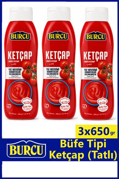 Burcu Ketçap Tatlı Büfe Tipi 650 gr x 3 Adet ürün görseli 1