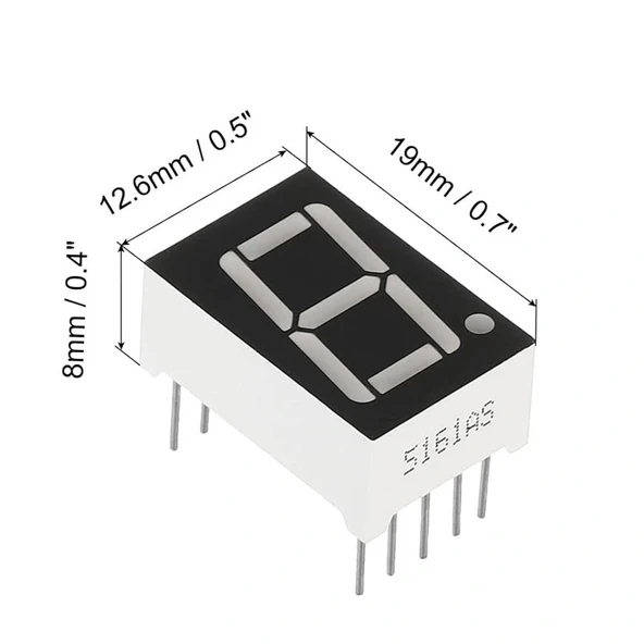 14 mm 7 Segment Display Ortak Anot 1 Digit - Resim 2