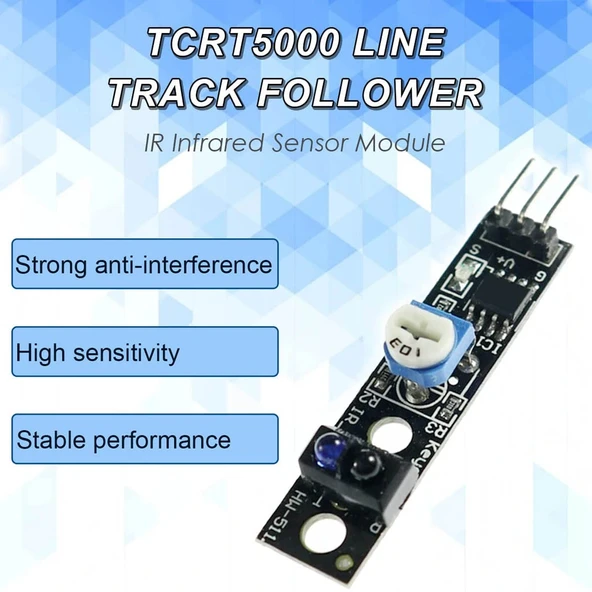 TCRT5000 Çizgi Takip Sensörü Modülü - KY-033 - Resim 7
