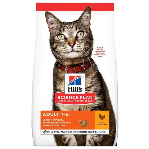 Hill's Adult Tavuklu Yetişkin Kedi Maması 3 Kg (SKT:01.2027) ürün görseli 1