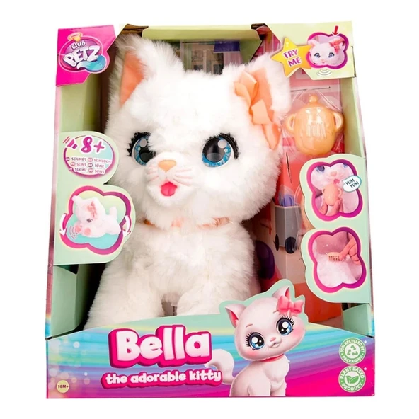 Hareketli ve Sesli Sevimli Peluş Kedicik Bella ürün görseli 1
