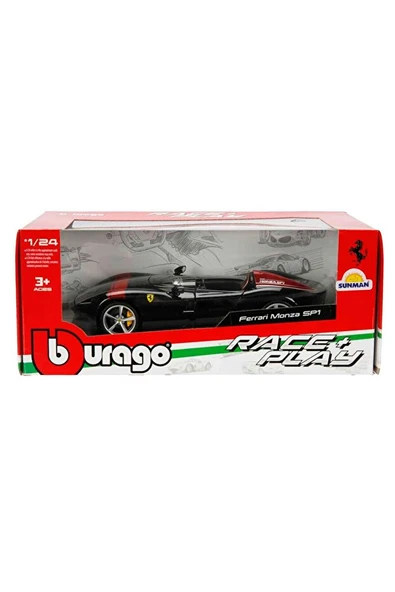 Bburago Ferrari Monza Sp1 Siyah 1/24 Model Araba - Resim 3