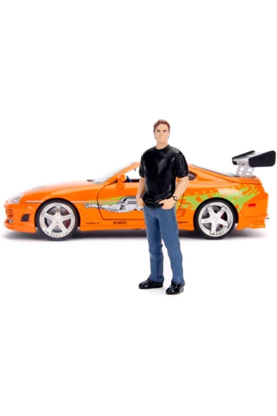 Jada Hızlı ve Öfkeli Fast and Furious 1995 Toyota Supra 1:24 Pres Döküm Araba  Brian O'Conner Figürlü ürün görseli 1