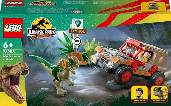 LEGO 76958 Jurassic Park Dilophosaurus Pususu ürün görseli 1