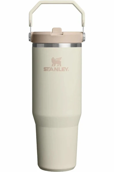 Stanley The IceFlow Flip Straw 2.0 Pipetli Termos Bardak 0,89 LT Bej 10-13424-0197 ürün görseli 1