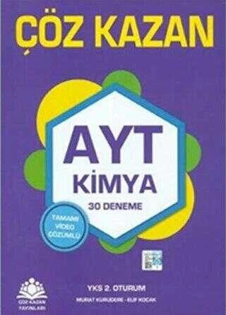 AYT Kimya Tamamı Video Çözümlü 30 Deneme Çöz Kazan Yayınları ürün görseli 1