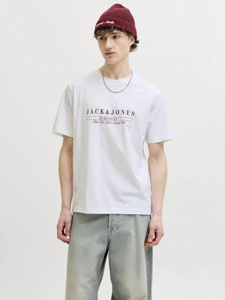 Jack Jones Savona Brandıng Relaxed Fit Erkek Tişört 12310071 ürün görseli 1