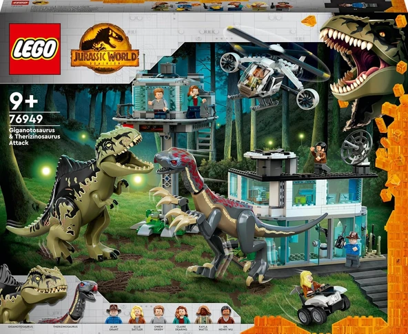 LEGO 76949 Jurassic World Giganotosaurus ve Therizinosaurus Saldırısı ürün görseli 1