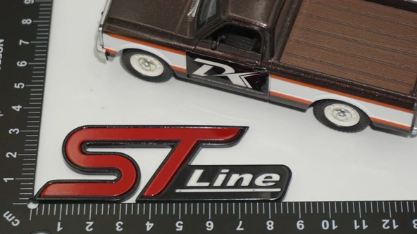 DK Tuning ST Line Logo Bagaj Beyaz Kırmızı ABS Logo Arma Ford İle Uyumlu ürün görseli 1