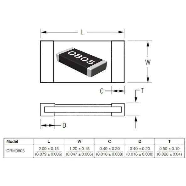 8.2K 805 1/8 SMD Direnç 100 Adet - Resim 6