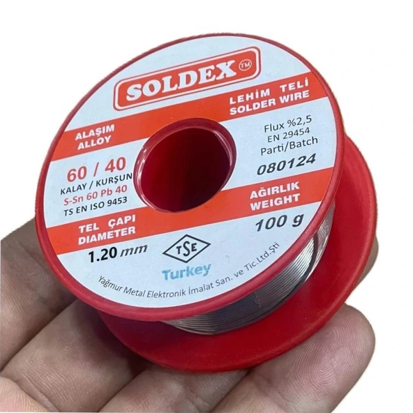 1.2mm 100 gr Soldex Lehim Teli - Resim 2