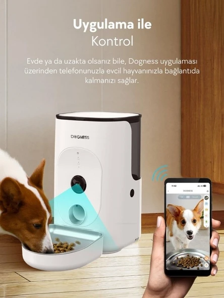 Dogness Rover F15 Otomatik Mama Kabı 4 L Çelik - Akıllı Besleme ve Güvenli Takip ürün görseli 1