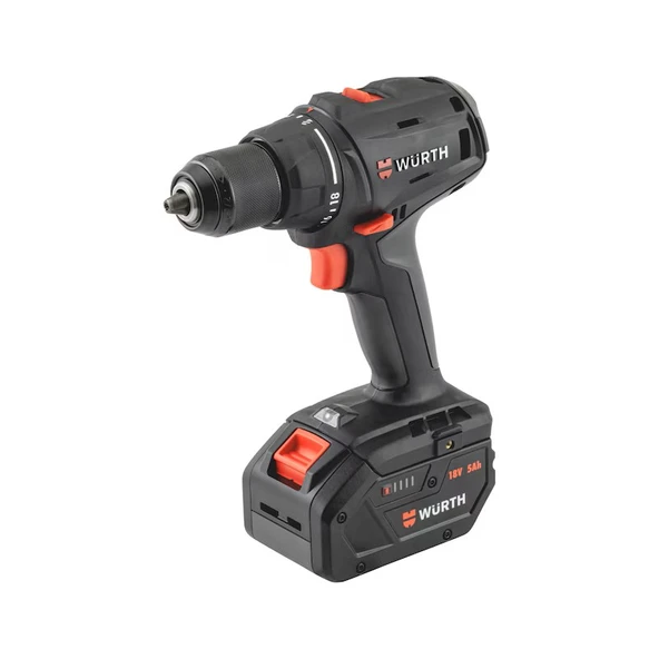 WÜRTH Akülü Matkap ve Vidalama Makinesi (ABS18 Compact) 2x5Ah ürün görseli 1