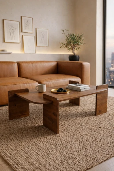 Tridihome Şık Orta Sehpa Modern Salon Sehpası Ahşap Dekoratif Tasarım Dayanıklı MDF ürün görseli 1