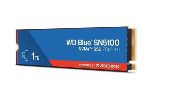 Wd 1TB Blue SN5100 Pcı-4.0 7100MB-S 6700MB-S WDS100T5B0E M2 SSDDisk ürün görseli 1