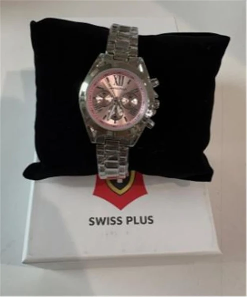 Swiss Plus Woman Watch Model-2 ST0730ABL Pink-Silver ürün görseli 1