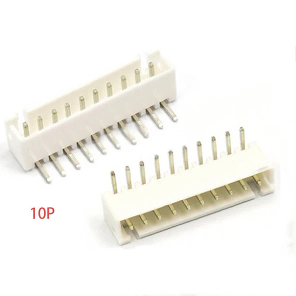 10 Pin JST-XH 2.54 Tunik Konnektör Erkek Eğik 90° ürün görseli 1