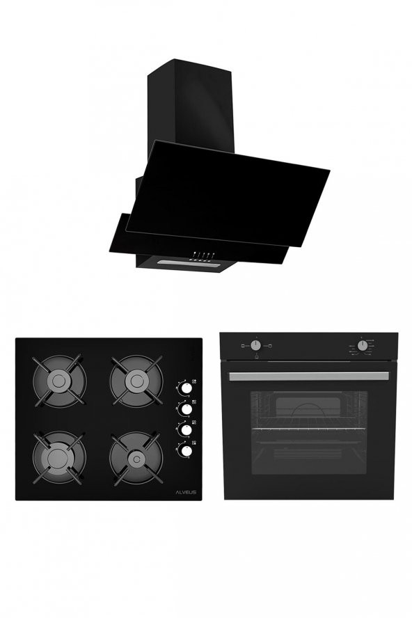 Alveus 850 Siyah 3Lü Ankastre Set(Ad07-A10-Af850) ürün görseli 1