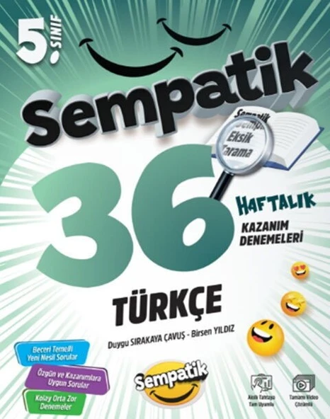 5. Sınıf Türkçe Sempatik 36 Haftalık Kazanım Denemeleri Ünlüler Karması ürün görseli 1