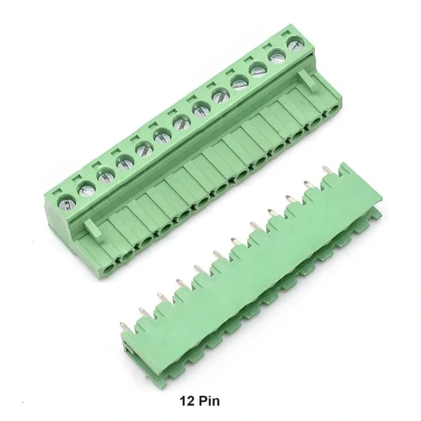 12 Pin 5.08mm Geçmeli 180C Takım Klemens ürün görseli 1
