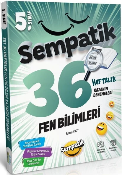 5. Sınıf Fen Bilimleri Sempatik 36 Haftalık Kazanım Denemeleri Ünlüler Karması ürün görseli 1