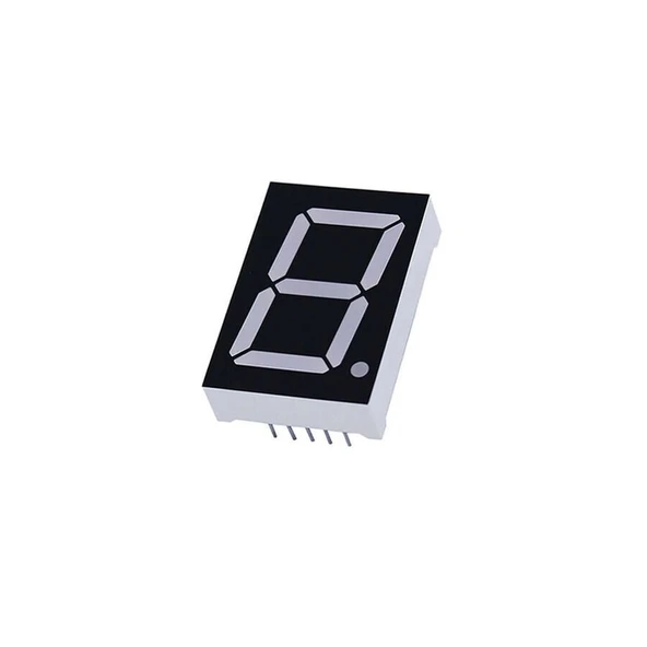 25mm Kırmızı LED 7 Segment Display – Ortak Anot, Siyah Yüzey ürün görseli 1