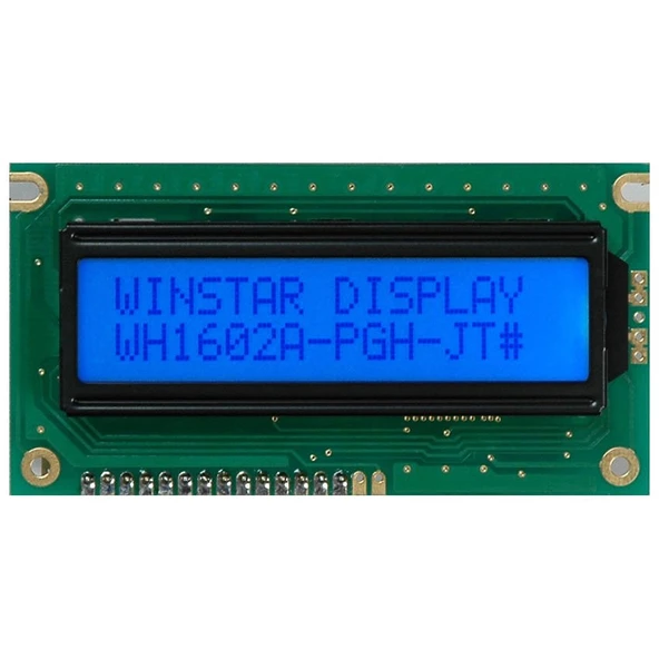 2x16 Karakter LCD Ekran – WH1602A-TMI-ET#020 – Mavi Arka Işık, Beyaz Karakter ürün görseli 1