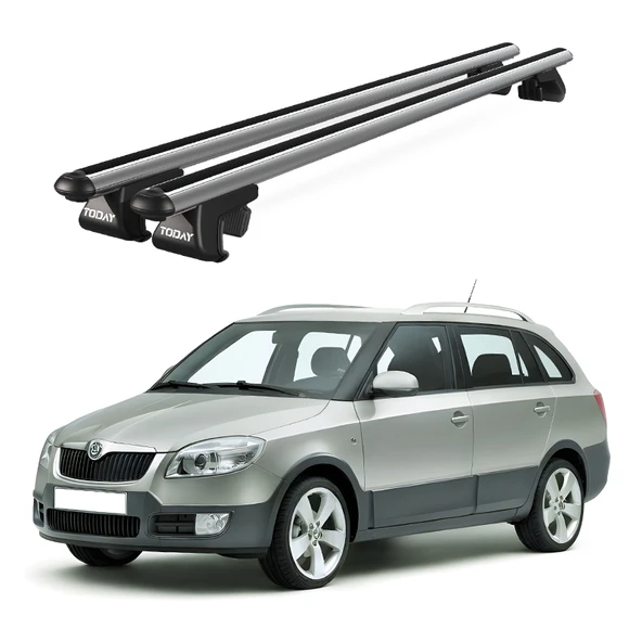 Venüs Skoda Fabia Scout Sw (2009-2014) Uyumlu Gri Ara Atkı Port Bagaj Tavan Barı ürün görseli 1