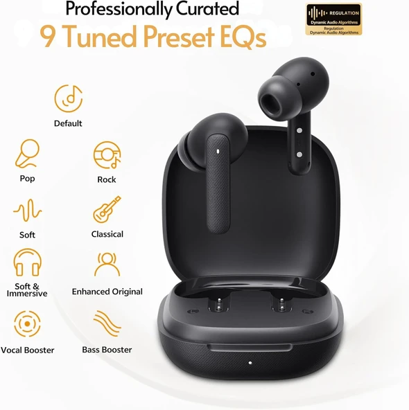 QCY Buds T43 TWS Siyah Kulak İçi Bluetooth Kulaklık ürün görseli 1